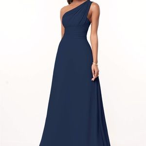 Only worn once blue bridesmaids dress in excellent condition, size 12/14